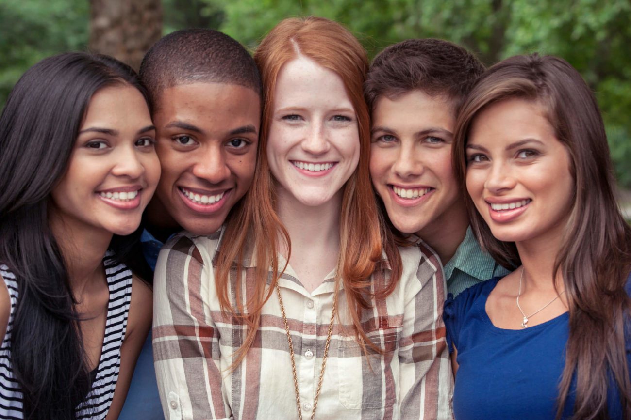 Happy Teen Group Portrait